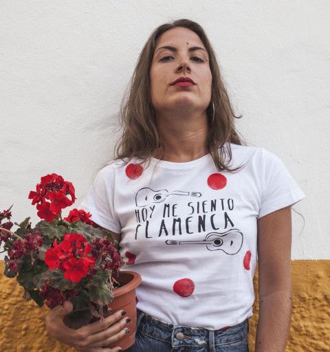 CAMISETA HOY ME SIENTO FLAMENCA