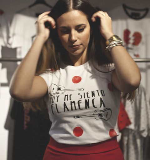 CAMISETA HOY ME SIENTO FLAMENCA
