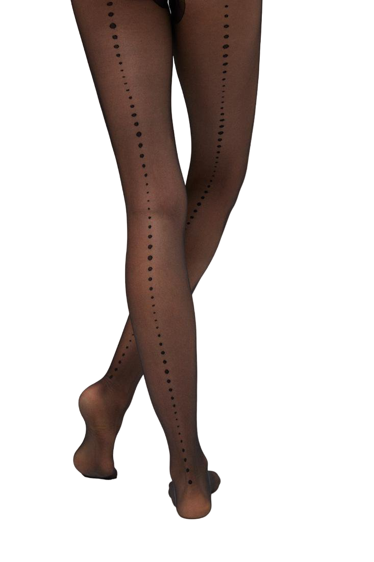 PANTY 20 DEN NEGRO TOPOS YSABEL MORA 16603