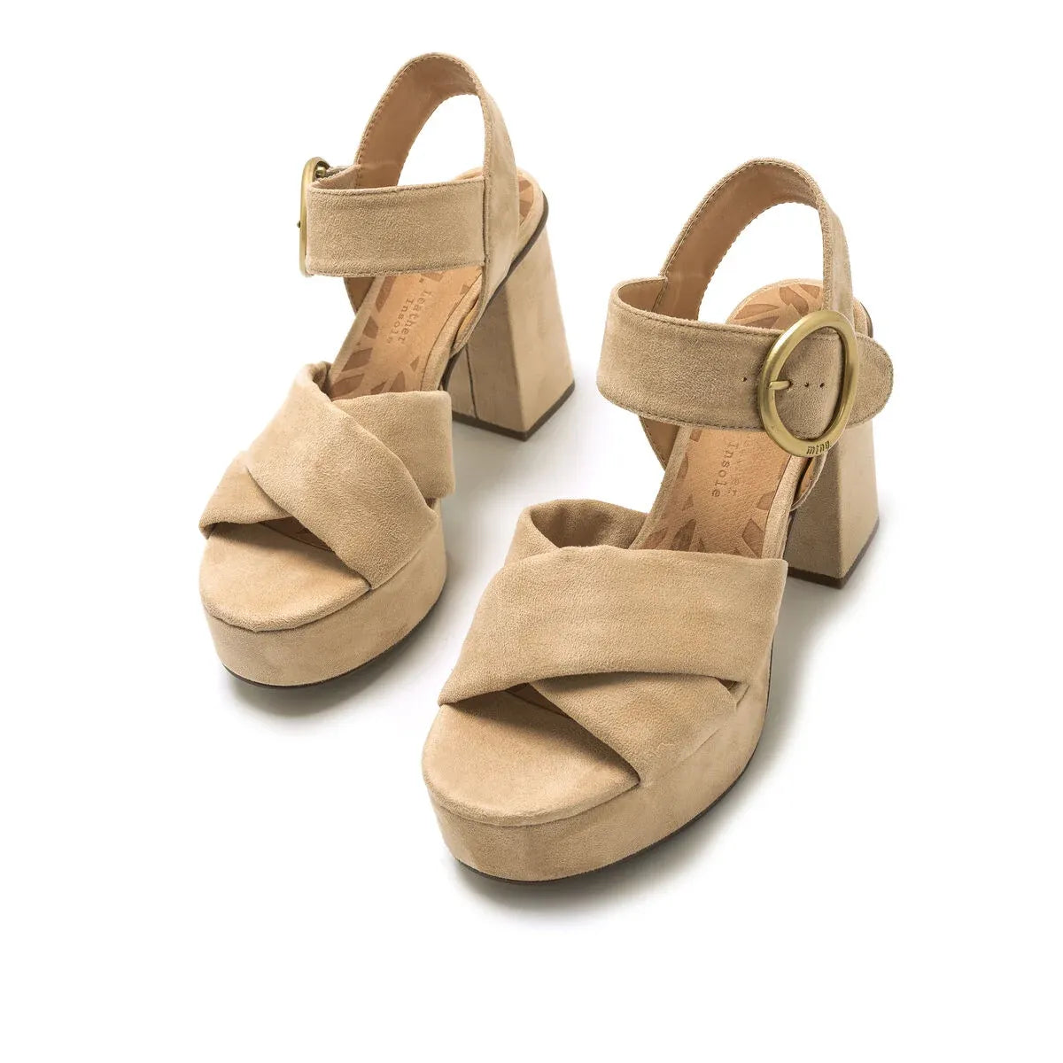 Sandalia de tacón y plataforma Sindy Mustang para mujer 53402