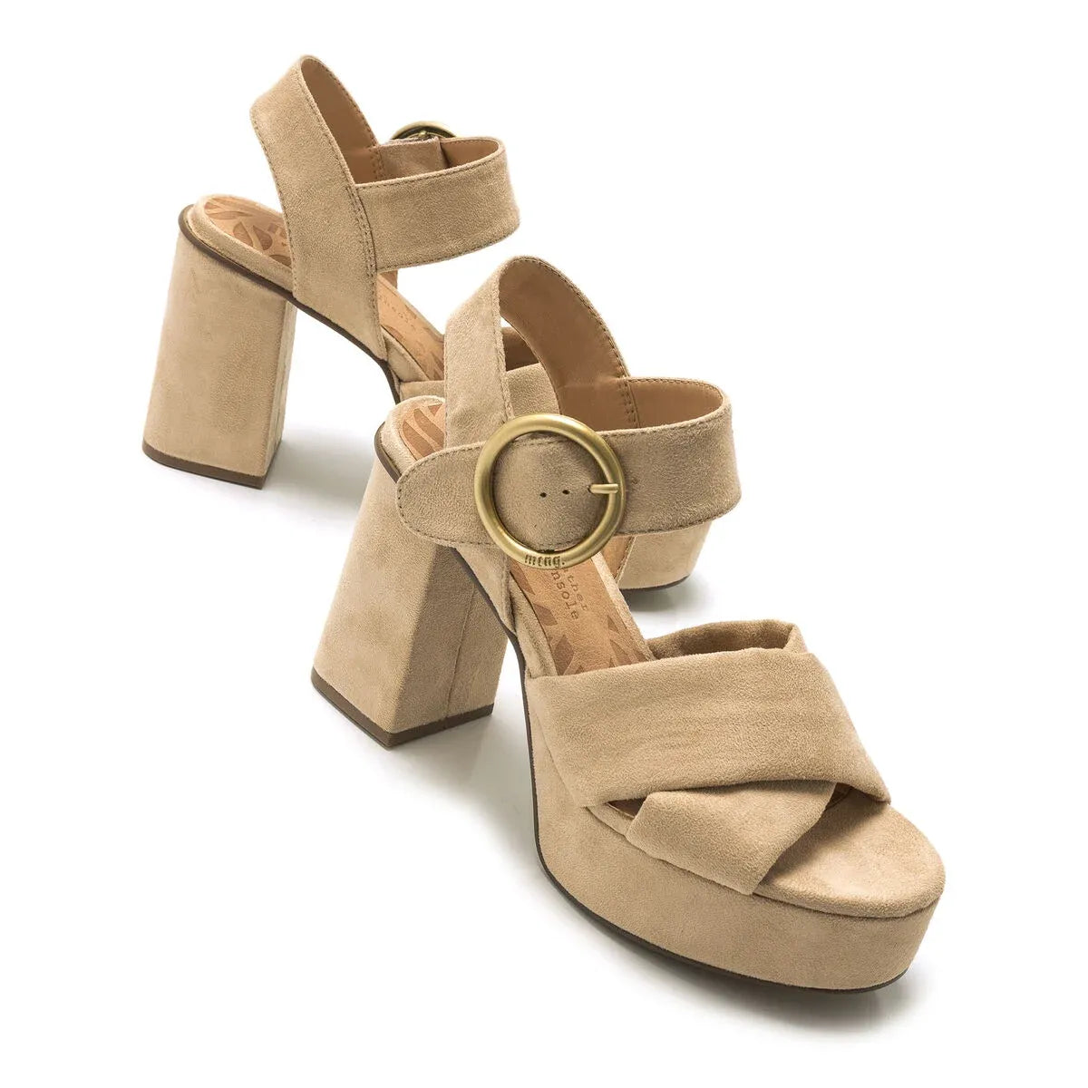 Sandalia de tacón y plataforma Sindy Mustang para mujer 53402