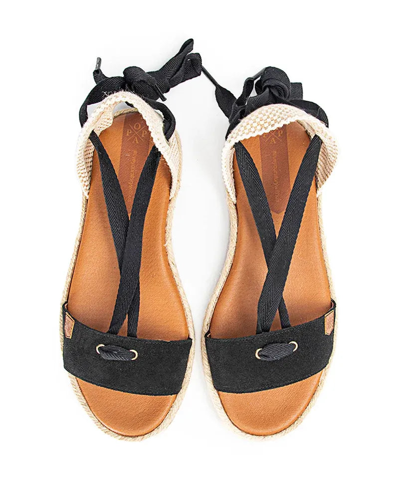 MENORQUINA PLANA CLARA LAZADA SERRAJE NEGRO MS13903002