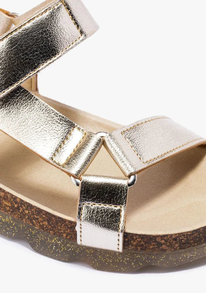 SANDALIAS B&W NIÑA BIO METALIZADO PLATINO NV551769-0207