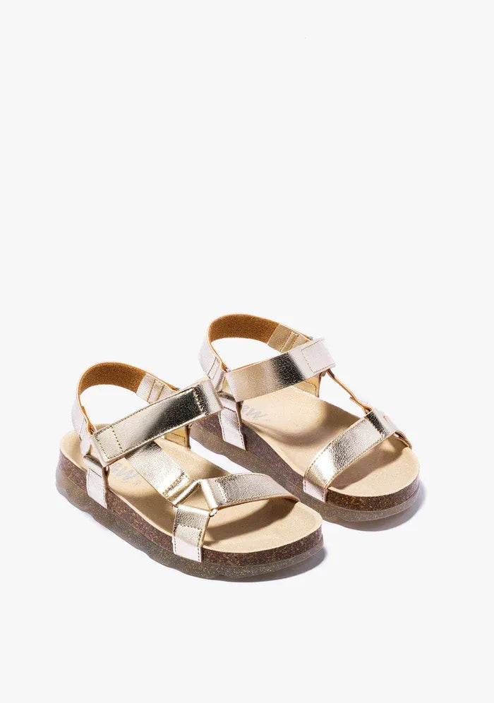 SANDALIAS B&W NIÑA BIO METALIZADO PLATINO NV551769-0207