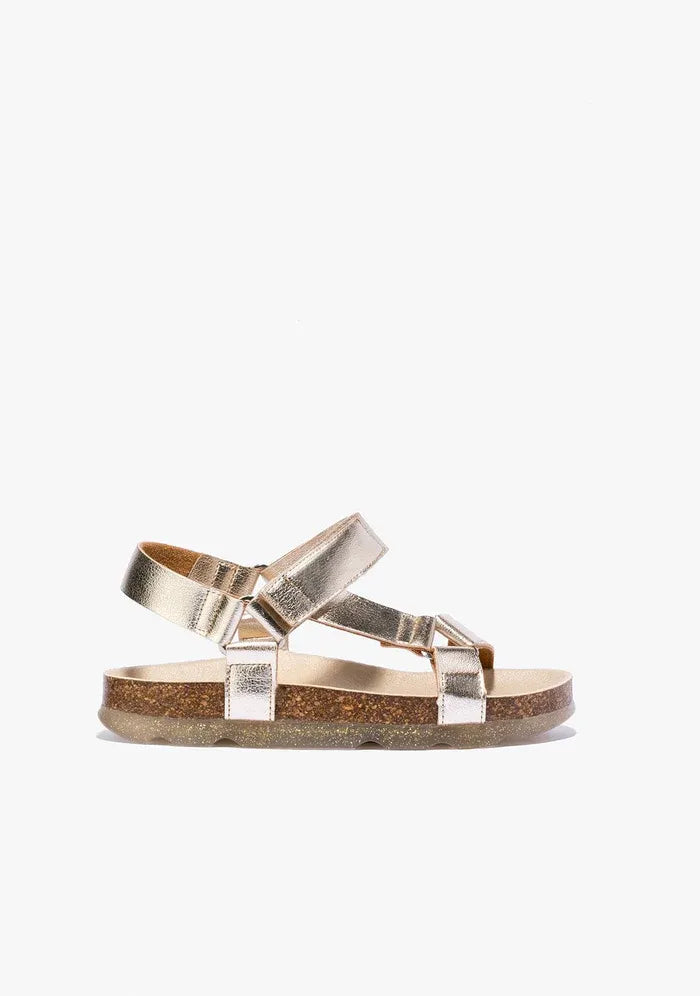 SANDALIAS B&W NIÑA BIO METALIZADO PLATINO NV551769-0207