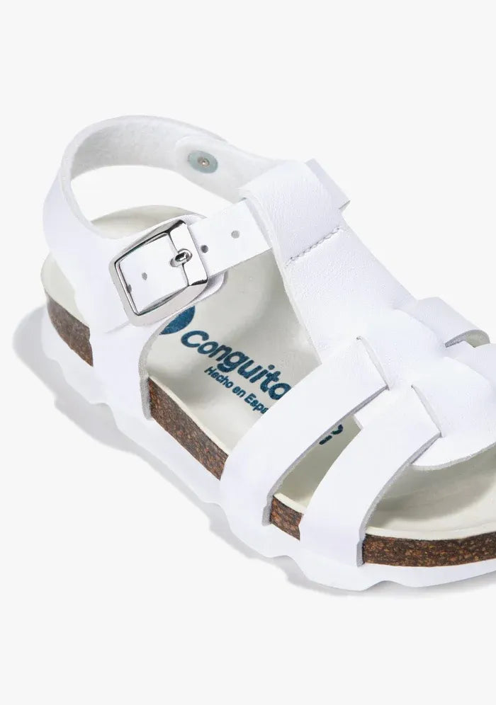 SANDALIA CANGREJERA CONGUITOS UNISEX BIO HEBILLA BLANCO NV128537-0001
