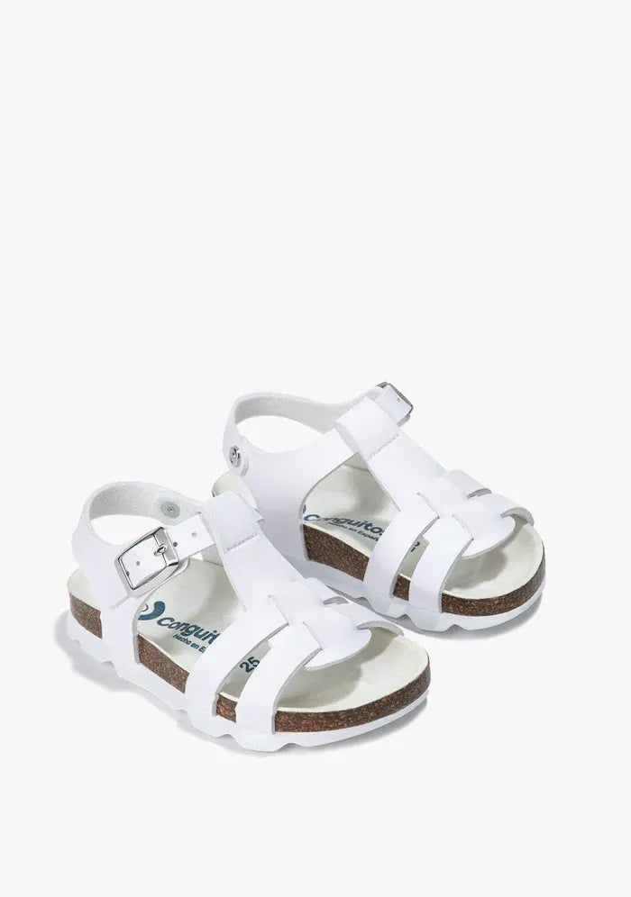SANDALIA CANGREJERA CONGUITOS UNISEX BIO HEBILLA BLANCO NV128537-0001