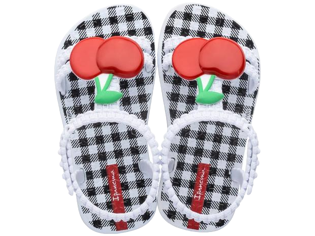 SANDALIA MY FIRST IPANEMA BABY WHITE-BLACK-RED 83189