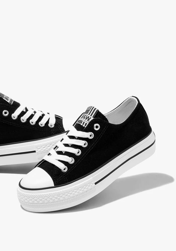 B&W Zapatillas Basic Lona Negro NV552715