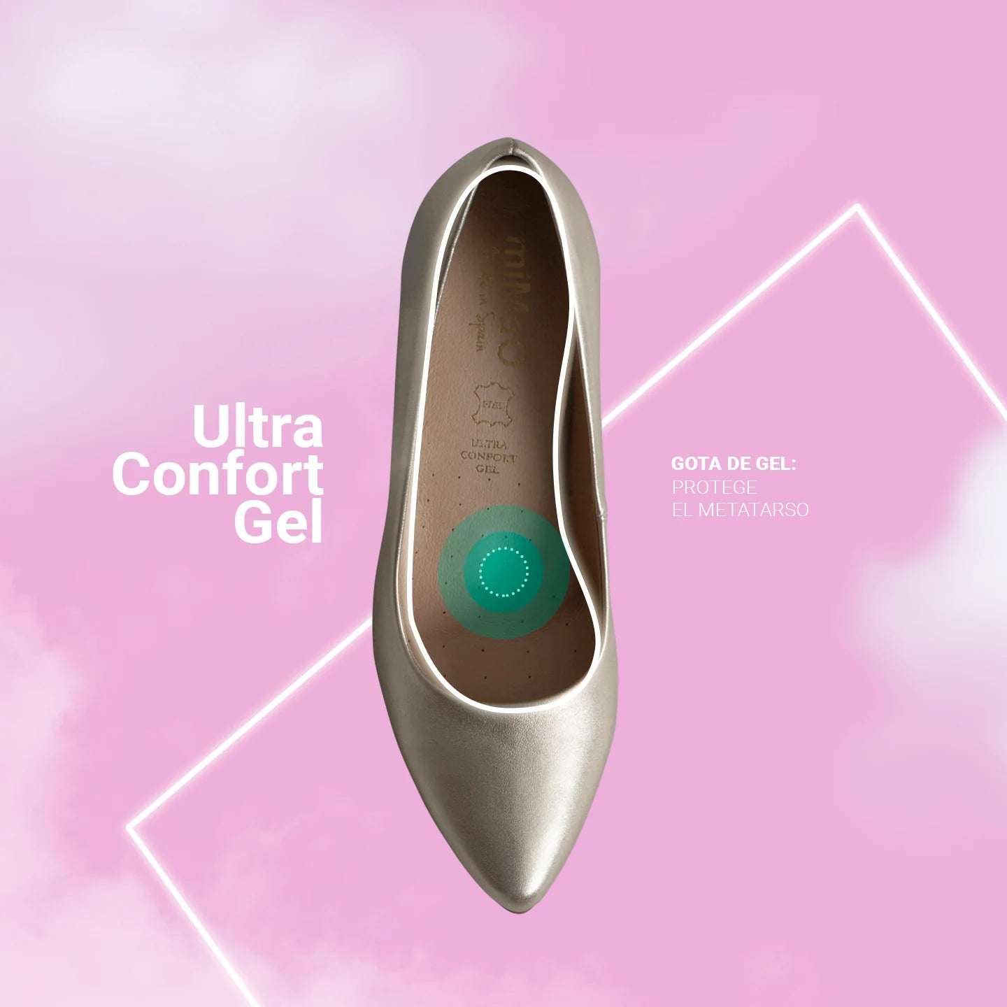 URBAN S SPLASH Zapatos PLATEADOS de piel metalizada
