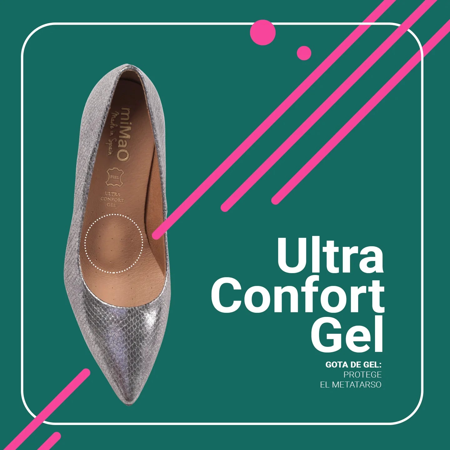 STILETTO SAUVAGE - Zapatos de tacón de aguja con textura de serpiente metalizado ORO