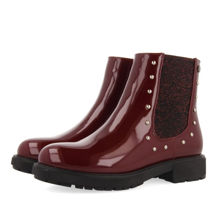 BOTINES GIOSEPPO BURDEOS ACHAROLADOS TIPO CHELSEA TELAGH 64059