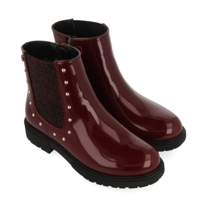 BOTINES GIOSEPPO BURDEOS ACHAROLADOS TIPO CHELSEA TELAGH 64059