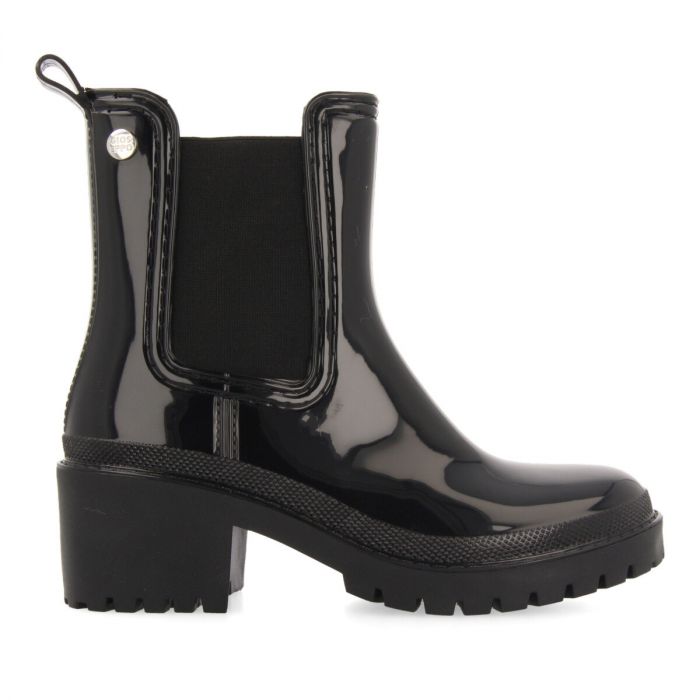 BOTAS DE AGUA ESTILO BOTÍN CHELSEA NEGRAS PARA MUJER TRYSIL