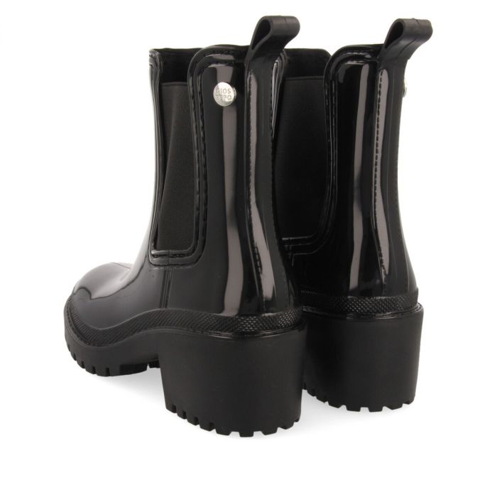 BOTAS DE AGUA ESTILO BOTÍN CHELSEA NEGRAS PARA MUJER TRYSIL