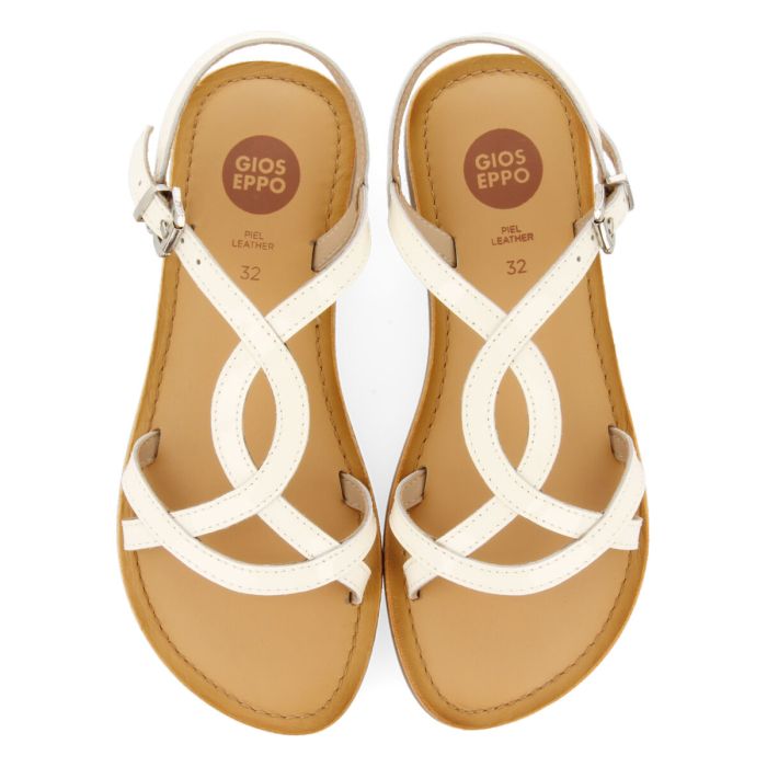 SANDALIAS GIOSEPPO OFF-WHITE PIEL MODELO SARPY