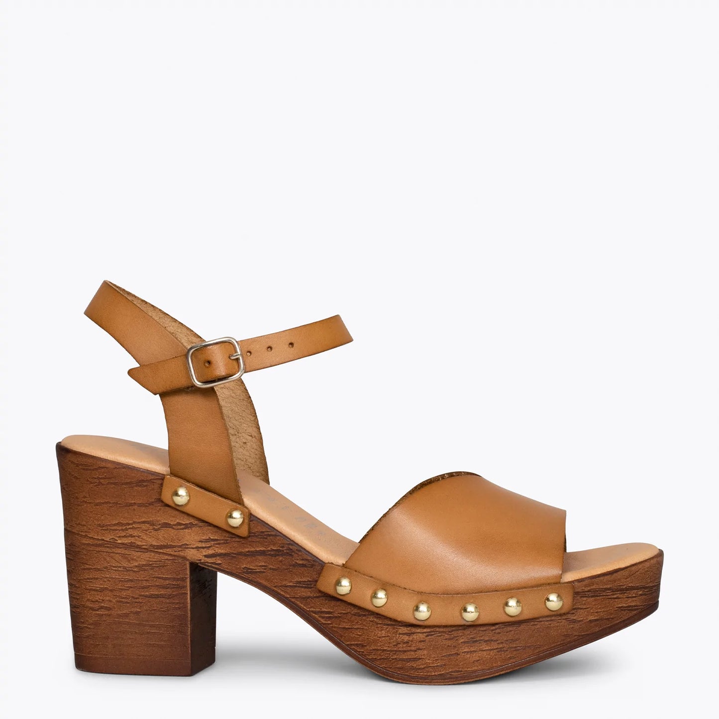 MALLORCA Sandalias de tacón y plataforma CAMEL