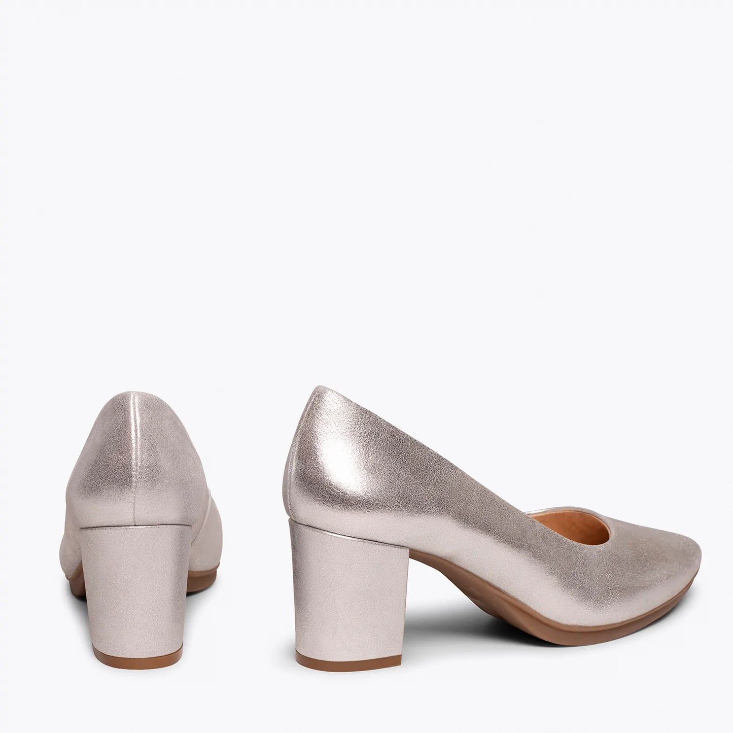 URBAN S SPLASH Zapatos PLATEADOS de piel metalizada