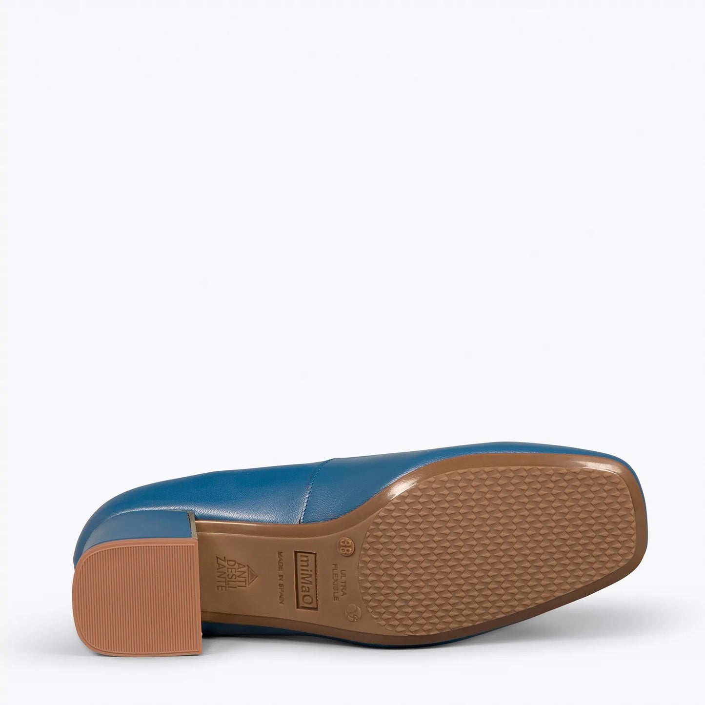 FEMME Zapatos de tacón con puntera cuadrada de napa AZUL