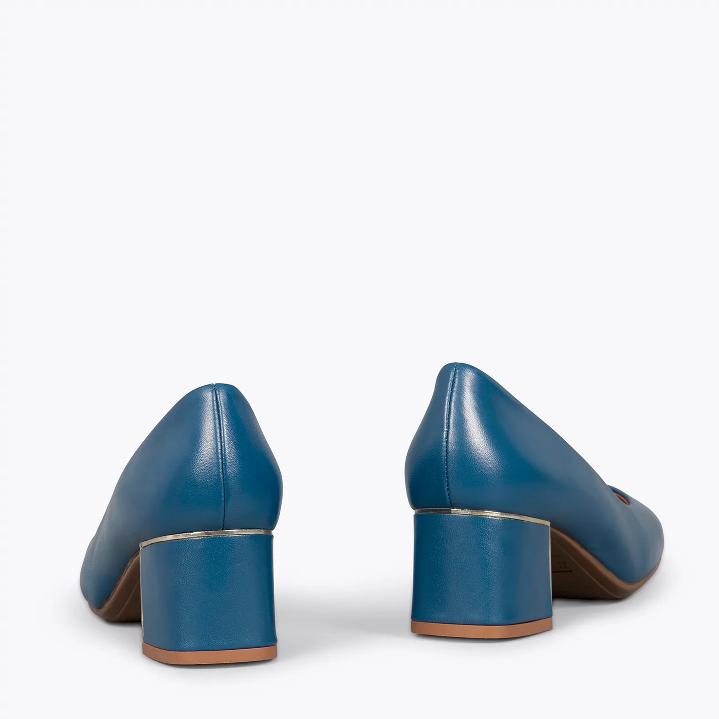 FEMME Zapatos de tacón con puntera cuadrada de napa AZUL