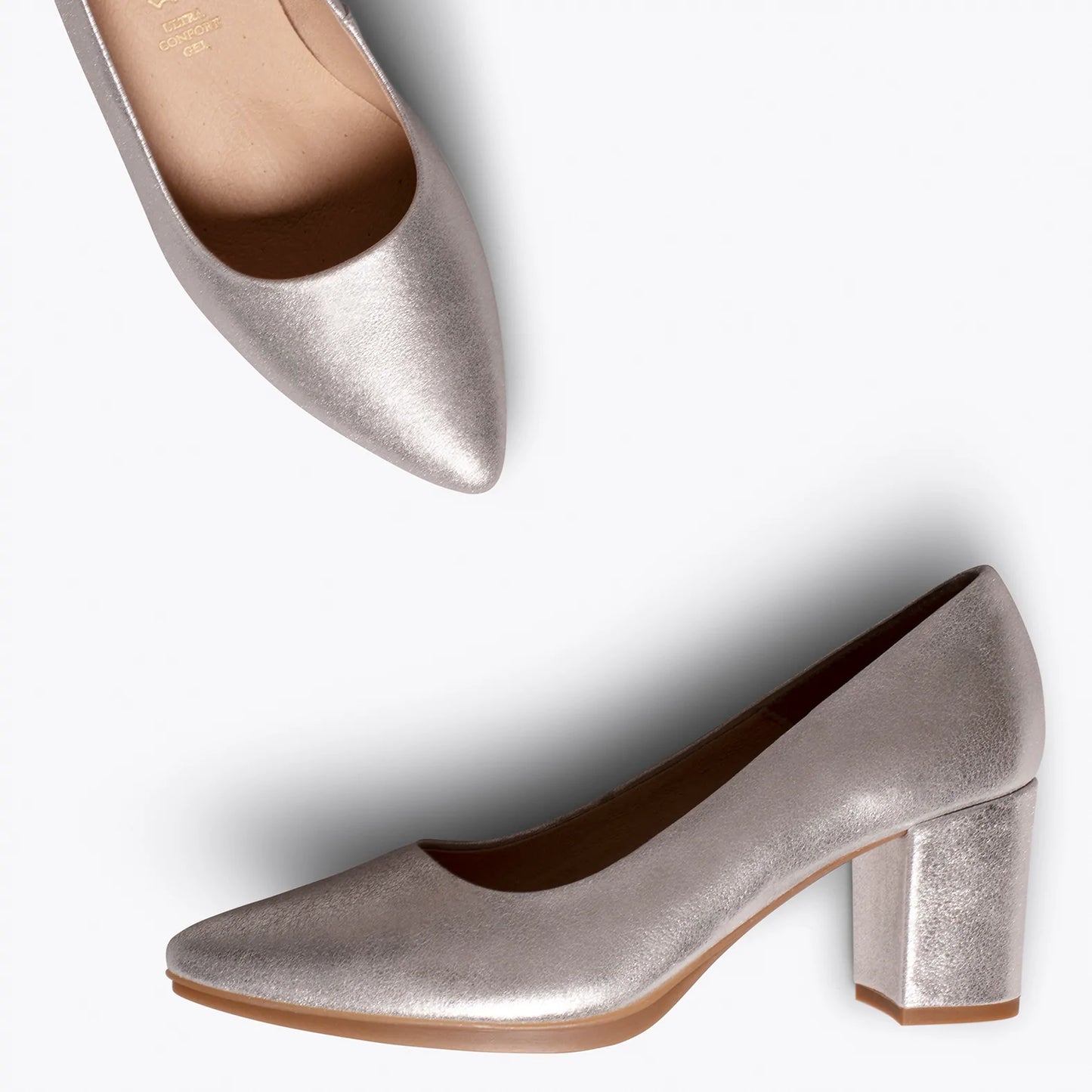 URBAN S SPLASH Zapatos PLATEADOS de piel metalizada