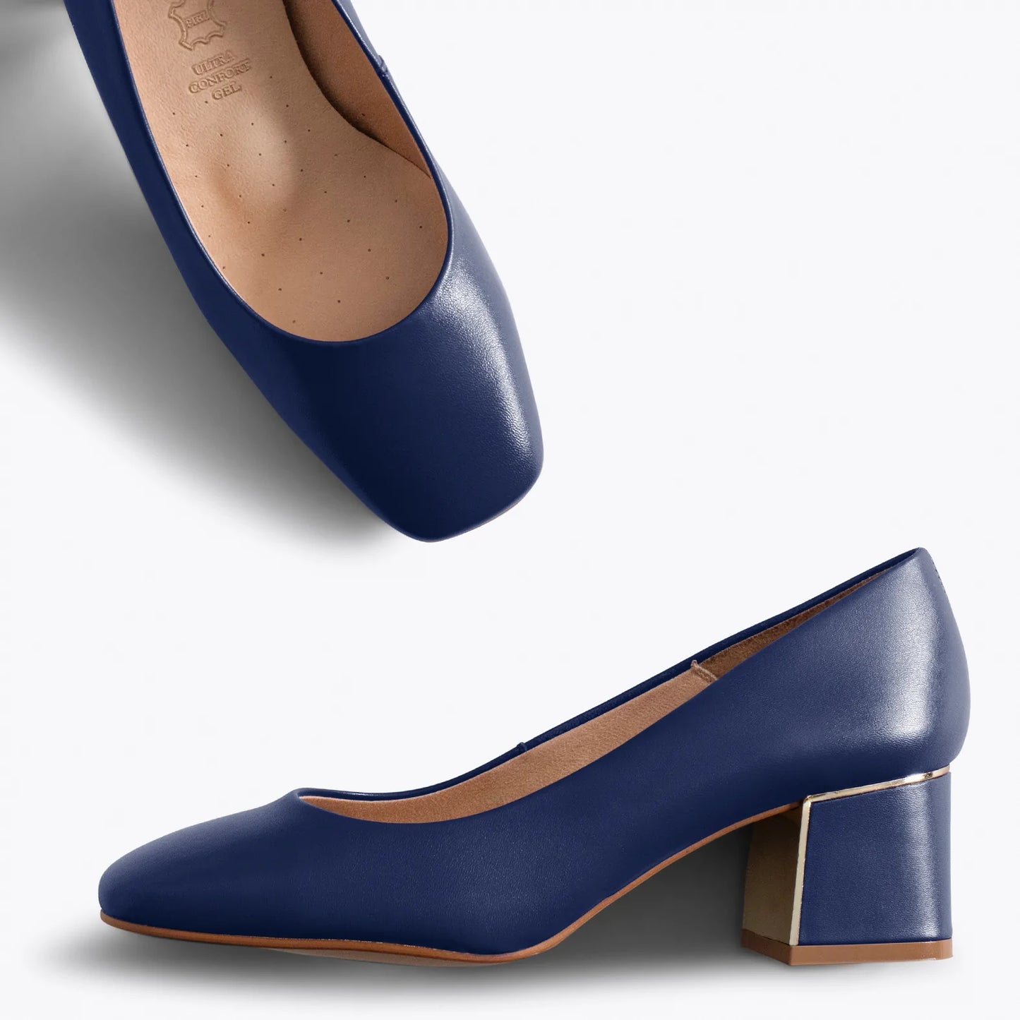 FEMME Zapatos de tacón con puntera cuadrada MARINO