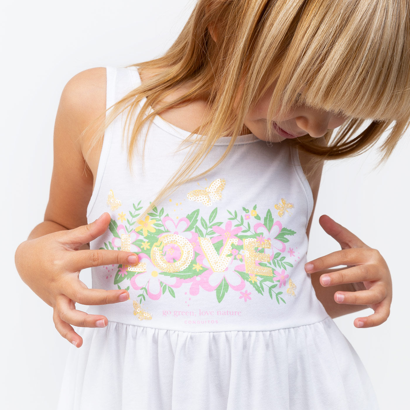 Vestido Conguitos niña volantes love nature MVC10005