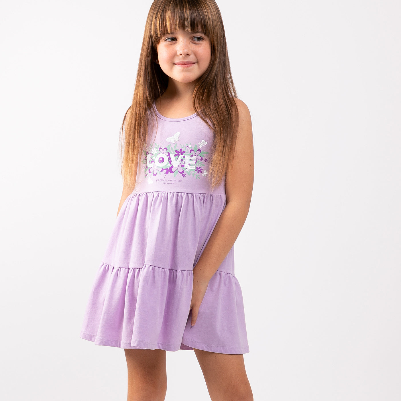 Vestido Conguitos niña volantes love nature MVC10005