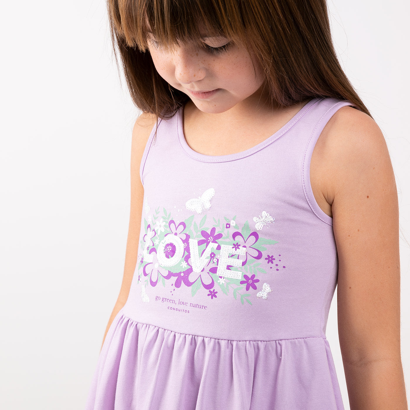 Vestido Conguitos niña volantes love nature MVC10005