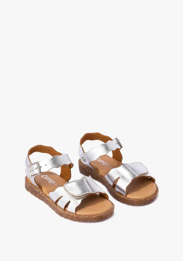 SANDALIAS CONGUITOS NIÑA PLATA BIO NV130153