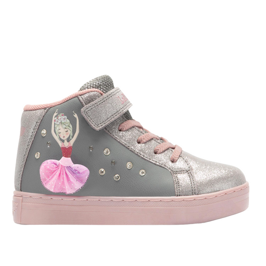 ZAPATILLA ABOTINADA BY LELLI KELLY GRIS-ROSA LKAL2286