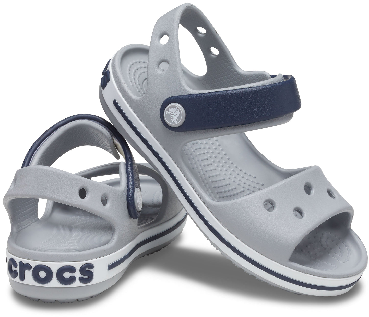 Crocband Sandal Kids Light Grey/Navy CROCS 12856-01U