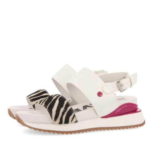 Sandalias deportivas blancas con animal print VAREDO