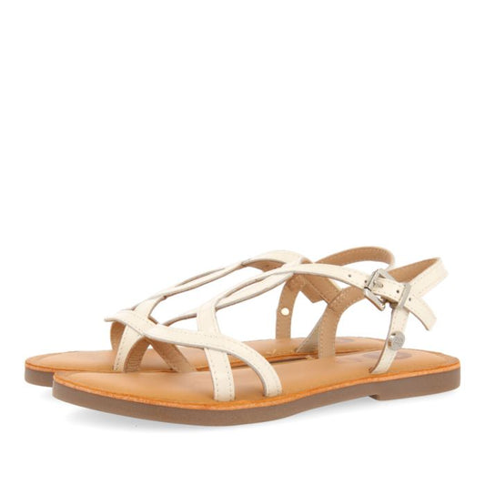 SANDALIAS GIOSEPPO OFF-WHITE PIEL MODELO SARPY