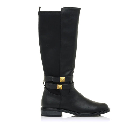 BOTAS PLANAS MARIAMARE LAZIO NEGRO-LYCRA 63272