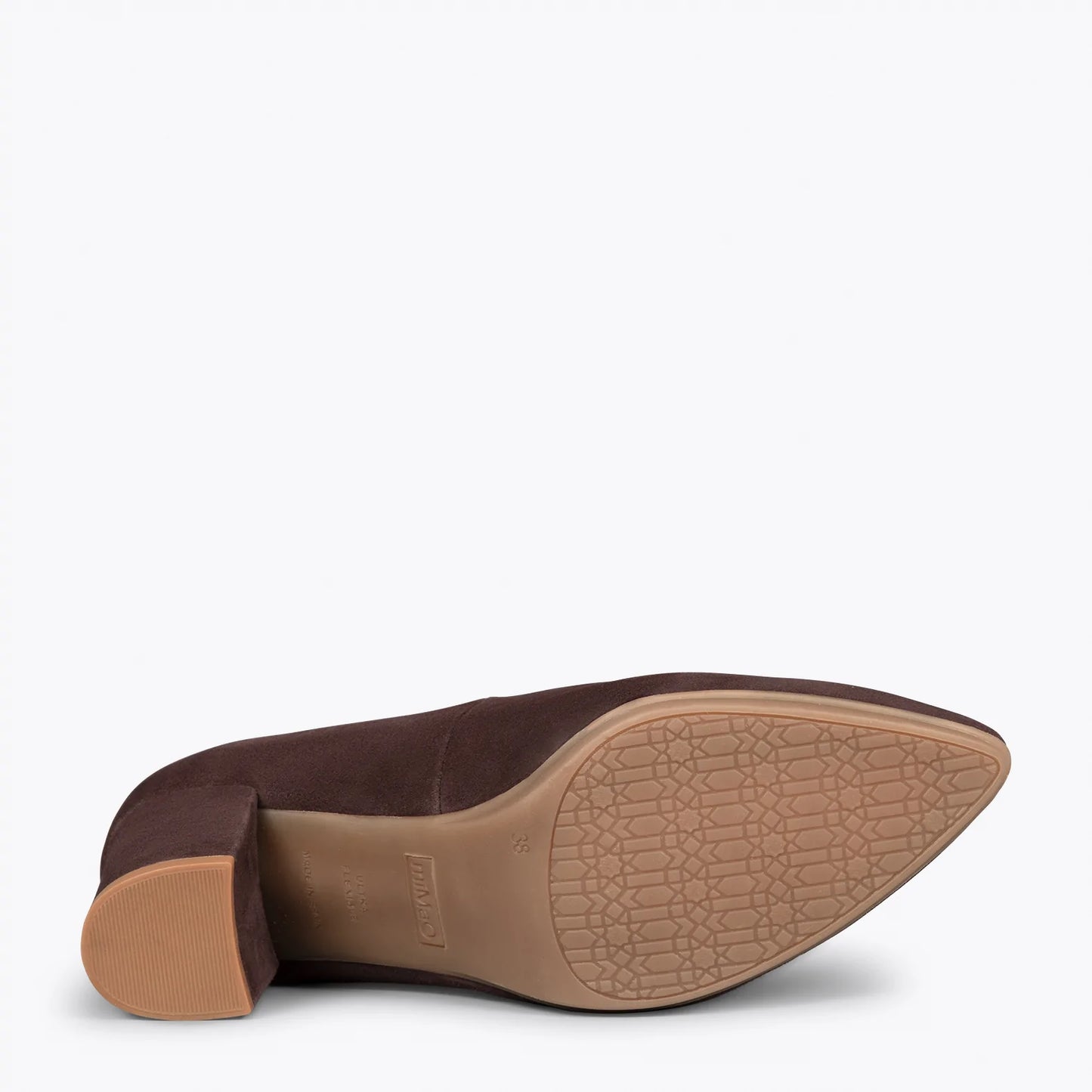 URBAN S – Zapatos de tacón medio de ante MARRÓN