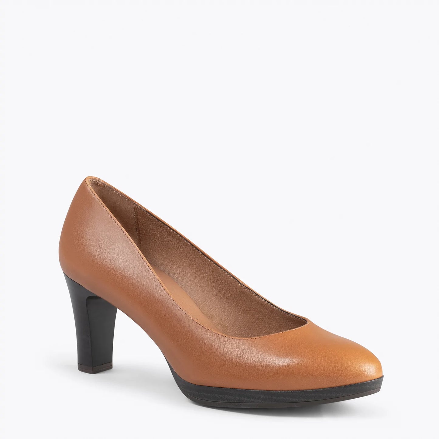 AZAFATA - Zapatos con tacón y plataforma MARRÓN