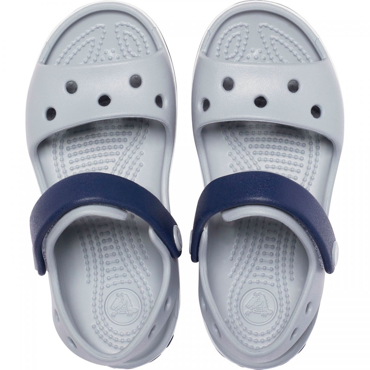 Crocband Sandal Kids Light Grey/Navy CROCS 12856-01U